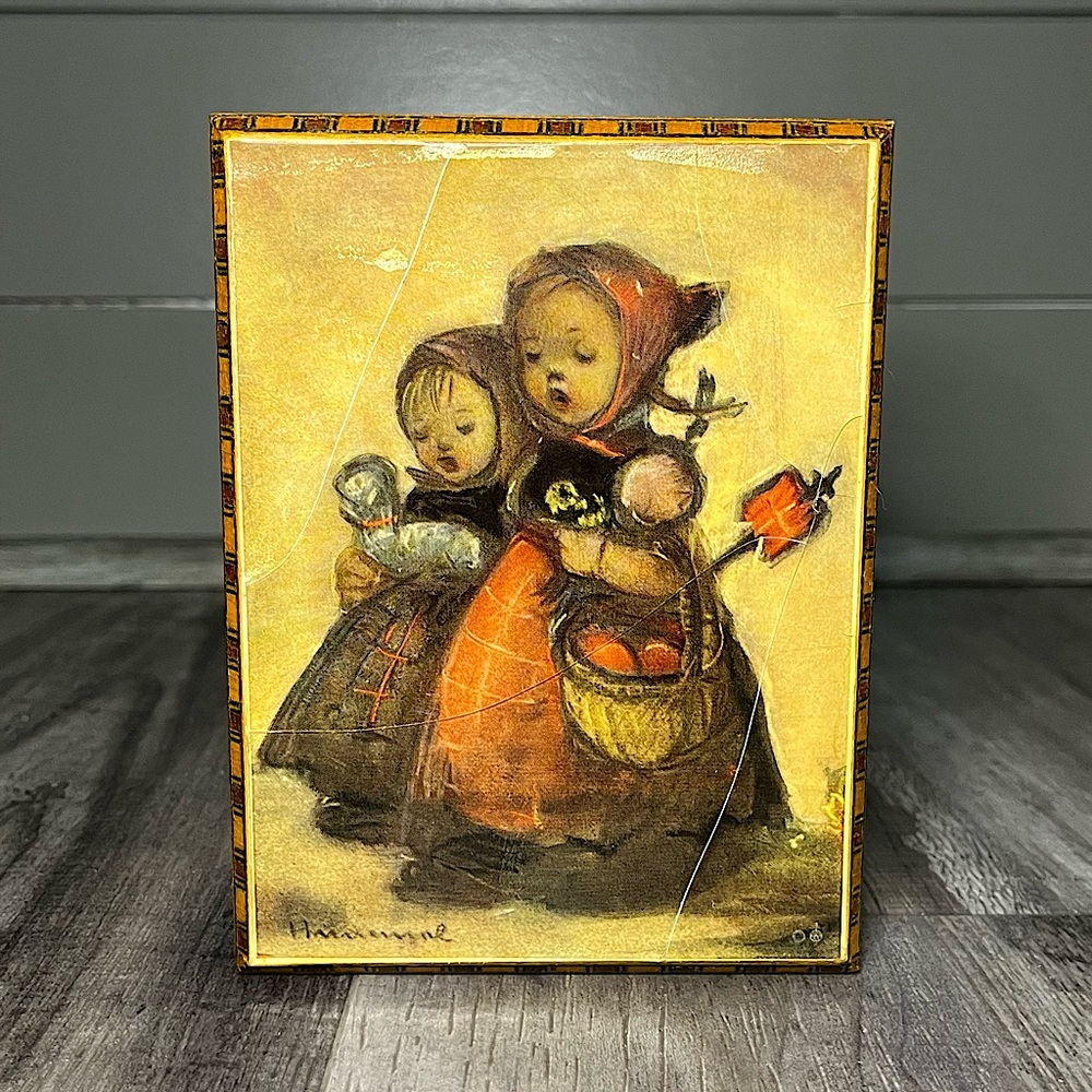 M.I. Hummel Two Girls Wooden Music Box